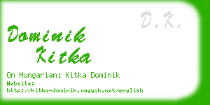dominik kitka business card